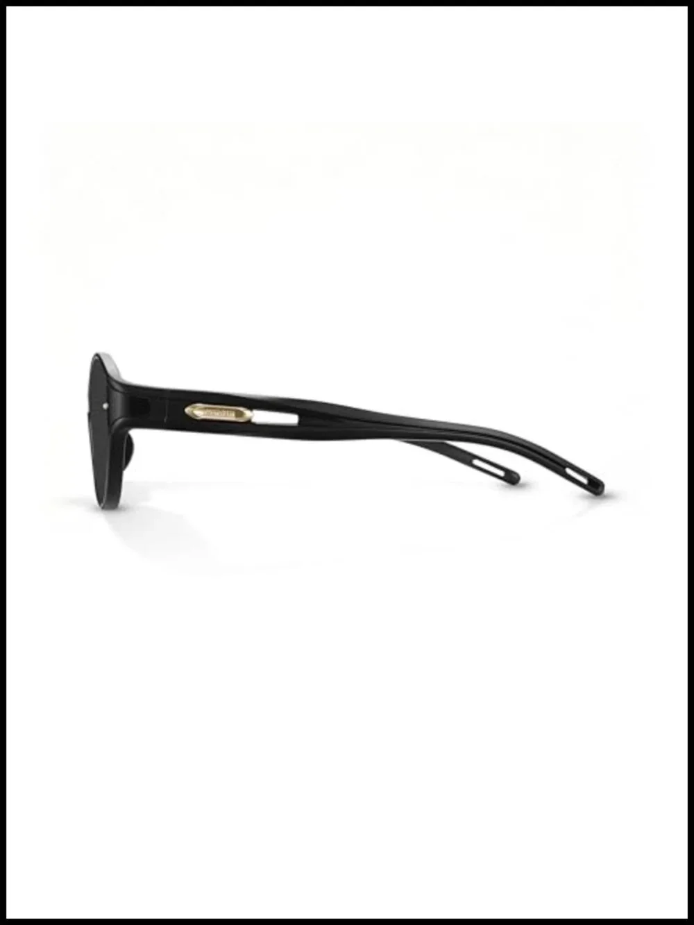 MUJOSH Futuristic Narrow Sunglasses UV400 Protection Unisex One-Piece Bent Lens